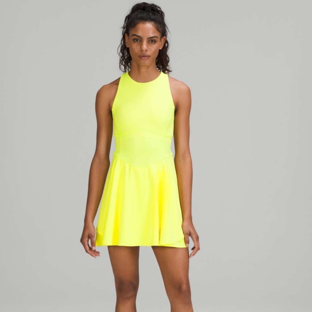 NWT Lululemon Court Crush Dress Size 6 in Electric Lemon Color
